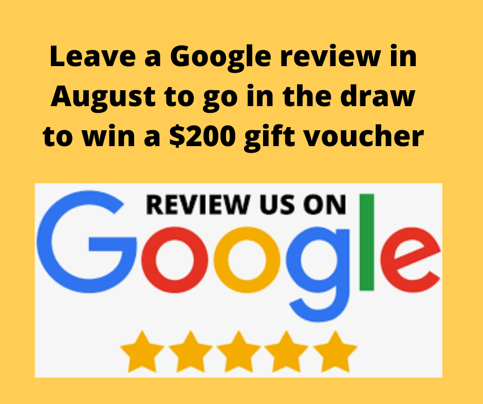 Leave a review to go in the draw to win a $200 gift voucher